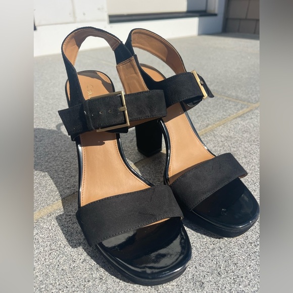 Calvin Klein Block Heel Sandal - Picture 3 of 7